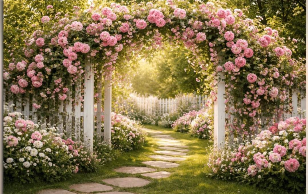تابلو بوم دار نقاشی با الماسطرح دالان گل-اورجینال